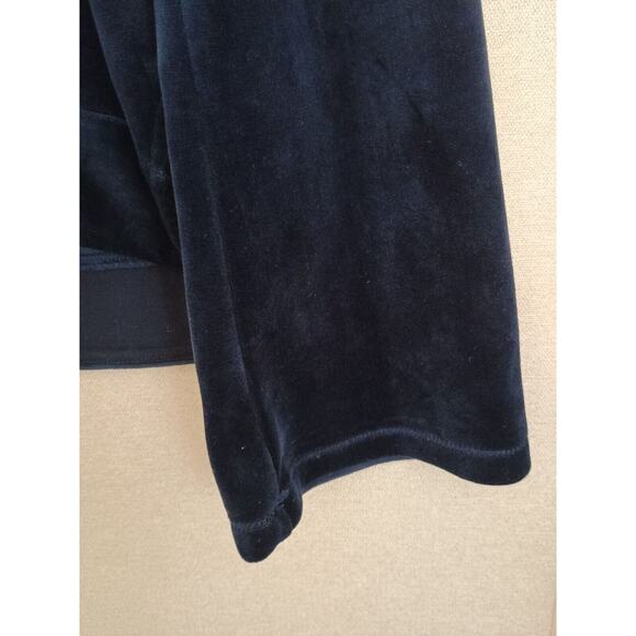 Anthropologie Saturday Sunday Hoodie Women XS Navy Velour Faux Wrap Whimsy Goth - Picture 7 of 10
